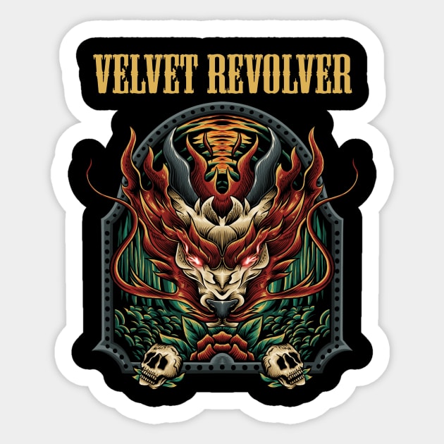 VELVET REVOLVER BAND Sticker by kuzza.co